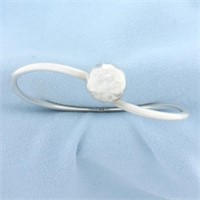 Hammered Finish Bead Bangle Bracelet in Sterling S