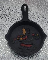 mini cast iron pan with amish girl