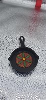 mini cast iron pan with flower