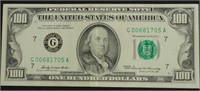 1969 100$ FEDERAL RESERVE NOTE AU55