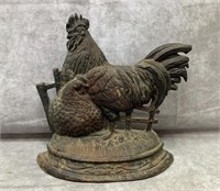 Large 13" Cast Iron Rooster Door Stop