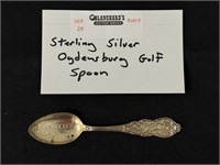 Sterling Silver Ogdensburg Spoon with Golfer