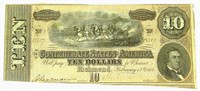 1864 $10 CONFEDERATE STATES of AMERICA