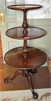 Imperial Grand Rapids mahogany 3-tier table. Heigh