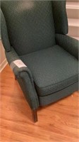 Green arm chair recliner,
