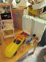 toy stroller,doll case & barble car & dolls