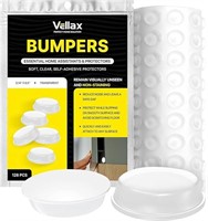 Vellax Cabinet Door Bumpers 128 Pcs - 1/2” Diamete