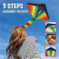 Simxkai Rainbow Kite Easy to Launch Fly and Soar B