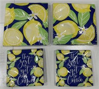 4pkgs Summer Lemon Theme Napkins