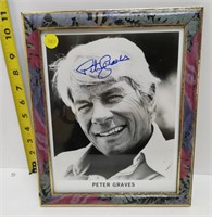 peter graves autographed framed photo