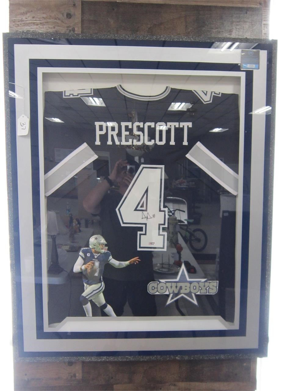 FRAMED DAK PRESCOTT JERSEY-SIGN,CERT