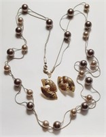 NECKLACE MARKED RMN WITH EARRINGS