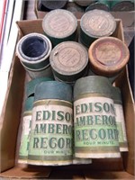 ANTIQUE EDISON AMBEROL CYLINDER RECORDS