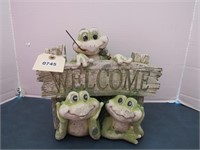 Welcome Outdoor Resin Frog NO SHIPPING