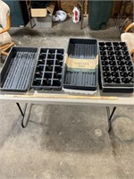 Assorted gardening containers