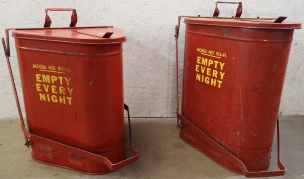 (2) Eagle Flammable / Oily Rag Waste Cans