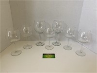 Set of Seven Glass Drinking Glasses