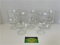 Set of Five Glass Drinking Glasses