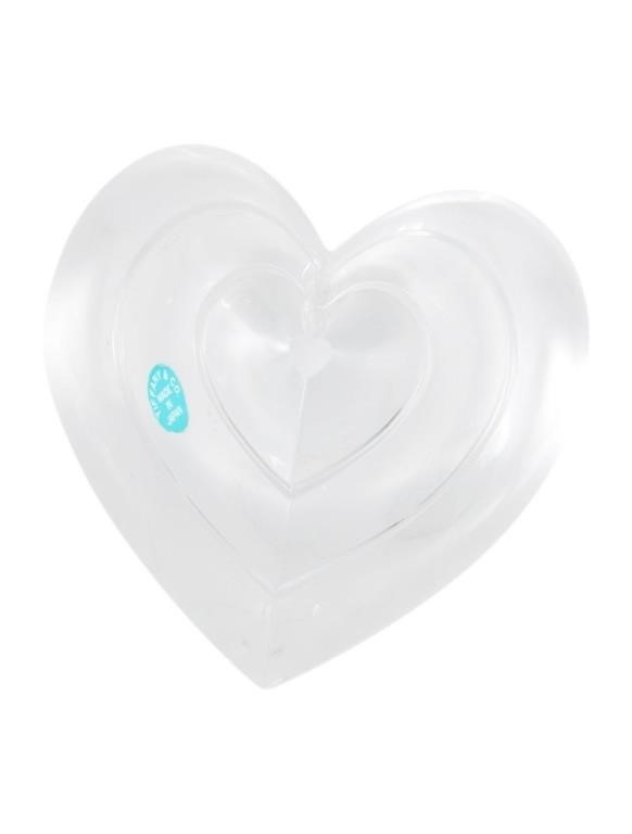 Tiffany & Co. Crystal Heart Paperweight