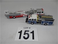 TWO 2001 CODE 3 COLLECTIBLES FIRE TRUCKS