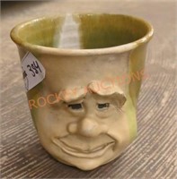 Handmade ugly/funny face pottery planter