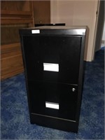 Modern Black 2 Drawer Metal File Cabinet