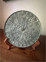 Early Bronze Korean Mirror w/ Cosmological Design