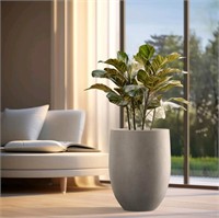 Kante 21.7" H Weathered Concrete Tall Planter,