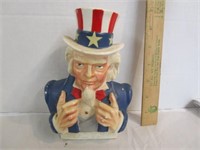 Vintage Uncle Sam Ceramic Bank - Missing Stopper