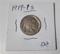 1919 S Buffalo 5 Cent Coin  G/VF  Better Date