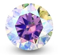 2.0ct Unmounted Aurora Moissanite Diamond
