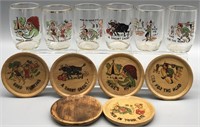 Vintage Cocktail Glasses & Coasters