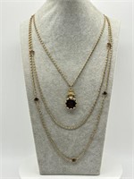 Rare Goldette Victorian Intaglio Necklace