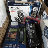 Clippers, shavers, hair brushes