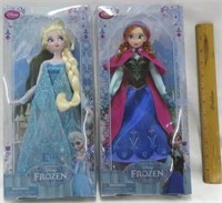 Disney Frozen Elsa & Anna dolls H 13"
