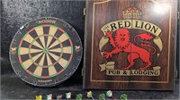 Red Lion Dart Board, Nodor Dart Board and Darts