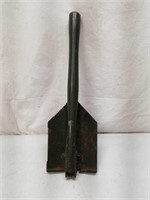 Old Green Army Folding Shovel Pickaxe