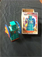 TIN ROBOT WITH WHEELS CHINA REPRO