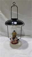 Victorian era hanging oil lamp