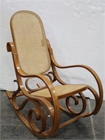 Bentwood Rocking Chair w/ Cane Seat & Back