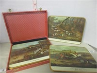 SET OF 6 HUNTING SCENE PLACEMATS