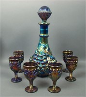 Elec Purple Imperial Grape 8 Pc Wine Decanter