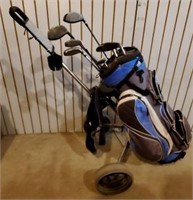 Left Golf Clubs,Bag,Cart,Balls,Tees