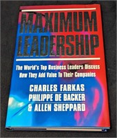 Alan Sheppard Signed Maximum Leadership Hardcover