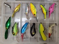 12 Various Lures: Rattling Hot Shot, Super Toad