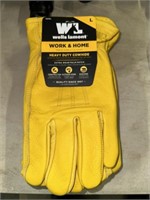 3-PAIR OF WL WORK AND HOME COWHIDE GLOVES LG