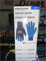 BOX OF WORK GLOVES LARGE