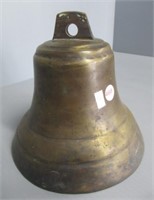 Antique brass bell. Measures: 7.5" Tall.