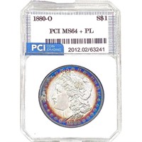 1880-O Morgan Silver Dollar PCI MS64+ PL