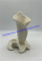 Vintage White Ceramic Tulip Vase